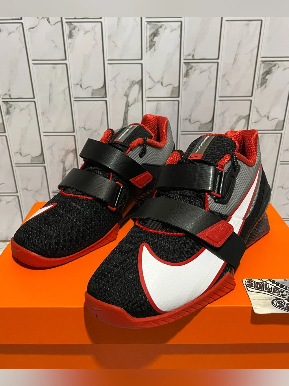New Nike Romaleos 4 Weightlifting Shoes Gym Crossfit Workout Red Black Mens Size_2